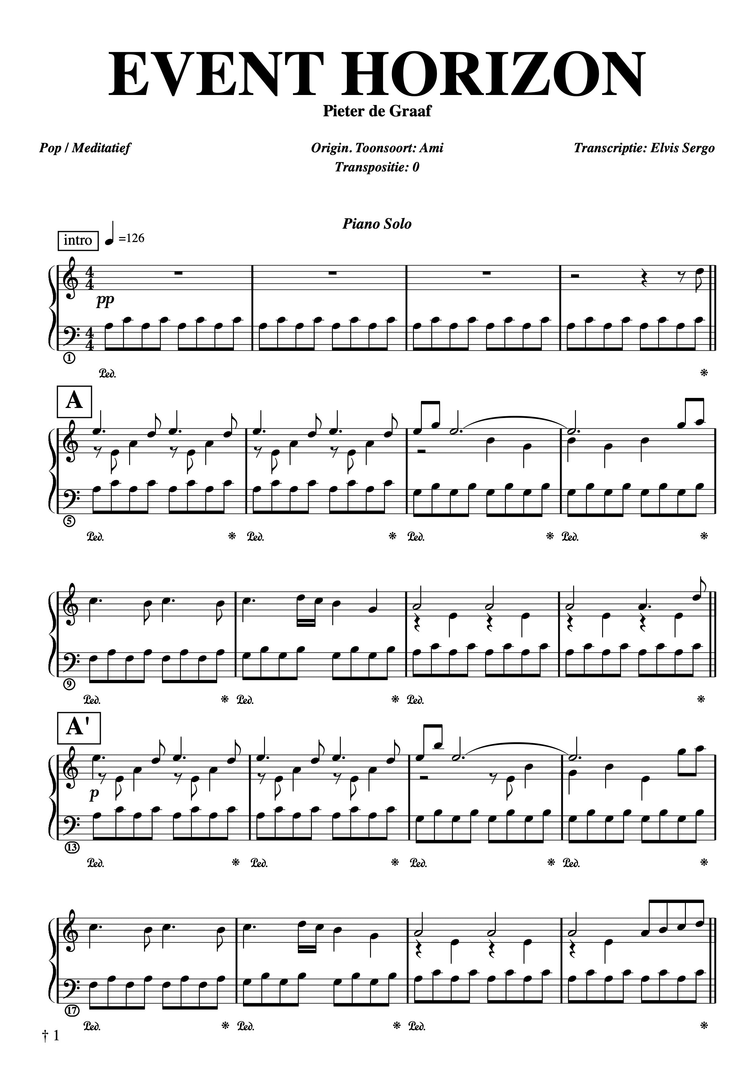 Event Horizon - Sheet Music