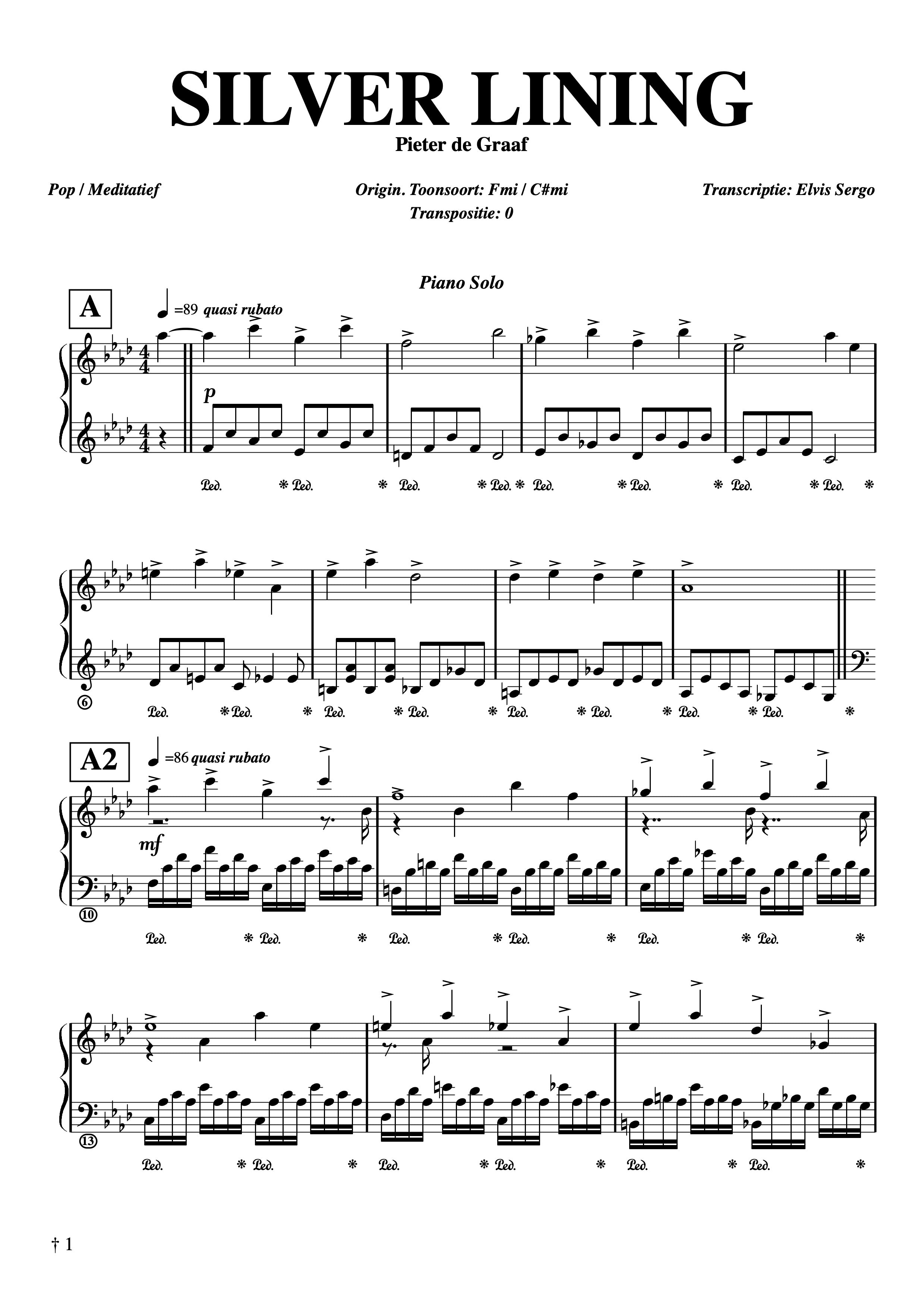 Silver Lining - Sheet Music